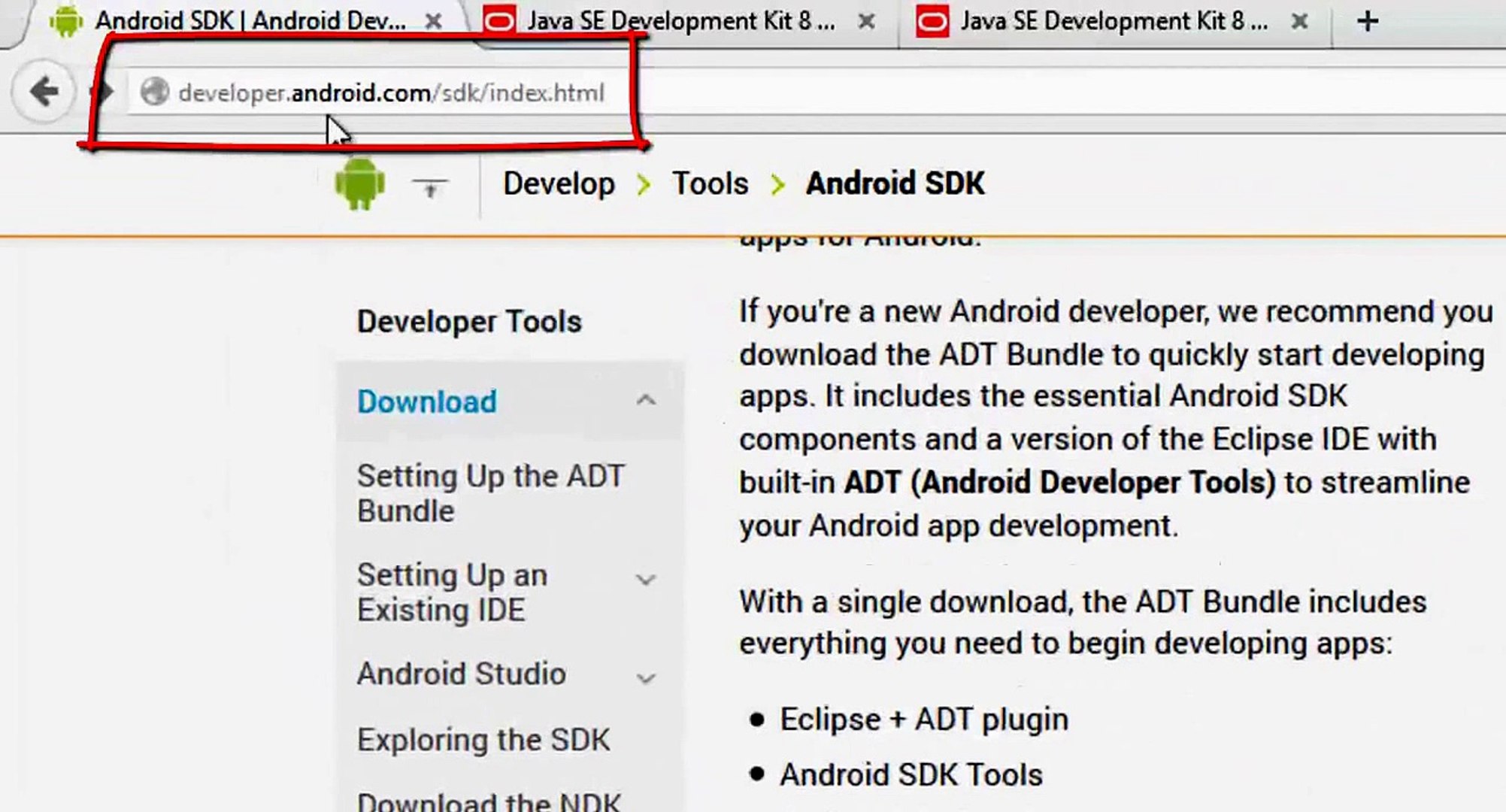 Download eclipse adt for android